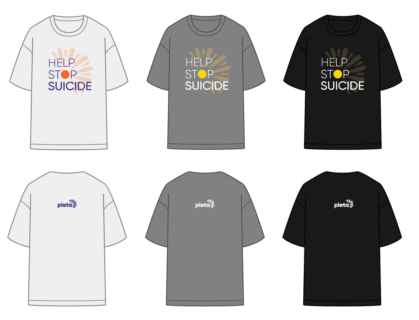 Help Stop Suicide Pieta branded t-shirt