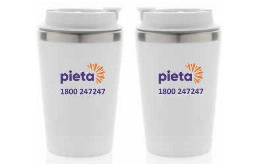 White Pieta Recycled Double Wall Tumbler 350ml