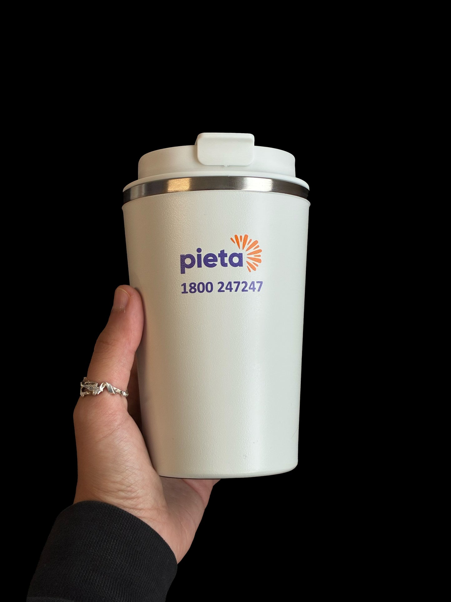 White Pieta Recycled Double Wall Tumbler 350ml