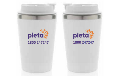White Pieta Recycled Double Wall Tumbler 350ml