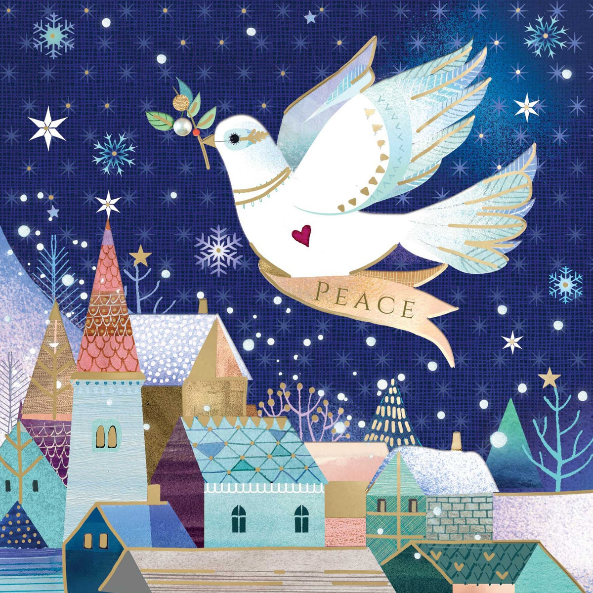 Peace Doves Christmas Cards – Pack of 16