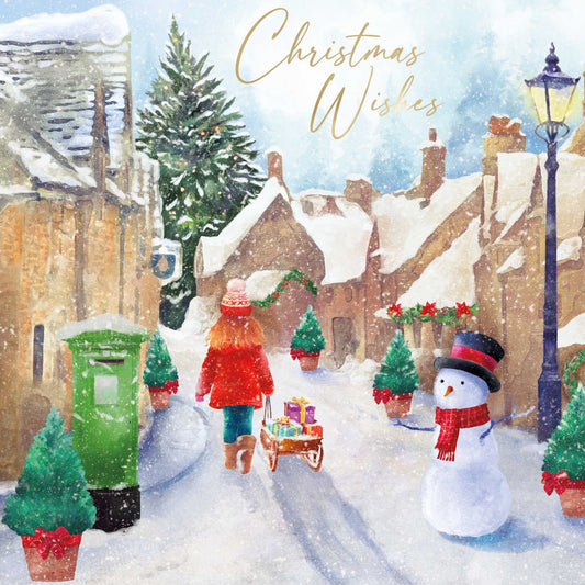 Snowy Christmas Scenes Cards – Pack of 16